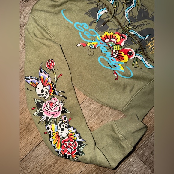 Ed Hardy Crop Zip-Up Hoodie - Picture 5 of 9